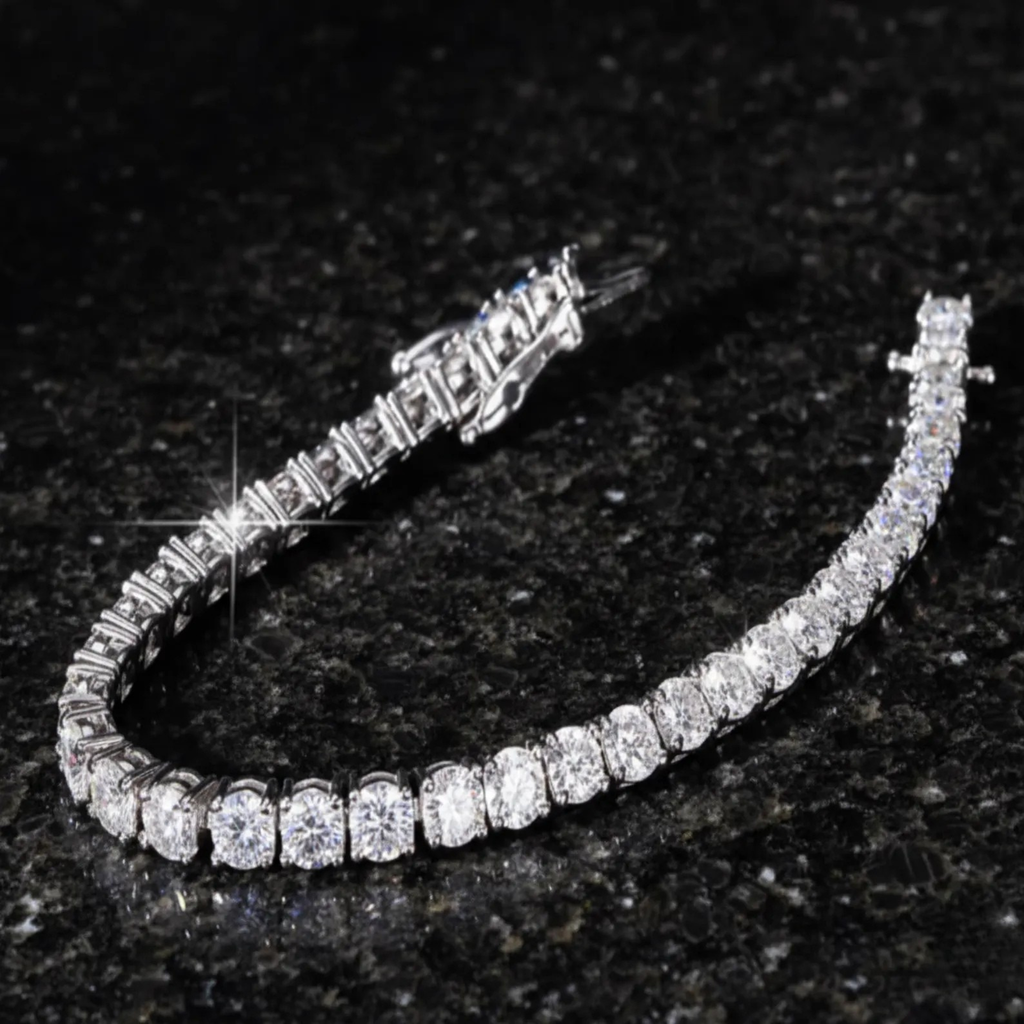 Luxury bridal tennis bracelet by Luxe Treasures featuring crystal diamonds and elegant design for special occasions.