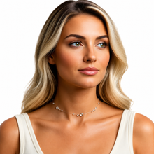 Load image into Gallery viewer, Handmade dewdrop necklace by Luxe Treasures featuring delicate glass pendant on a fine chain.