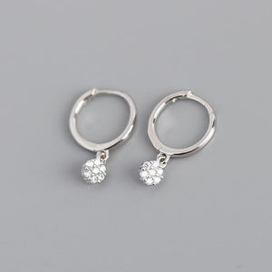 Gold diamond huggie hoop earrings for women, minimalist dangle drop earrings, bridal jewelry by Luxe Treasures