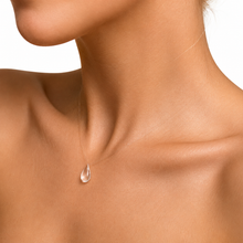 Load image into Gallery viewer, Minimalist pear shaped diamond necklace