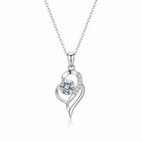 Sterling Silver Moissanite Necklace, Dainty 0.5 Carat Pendant