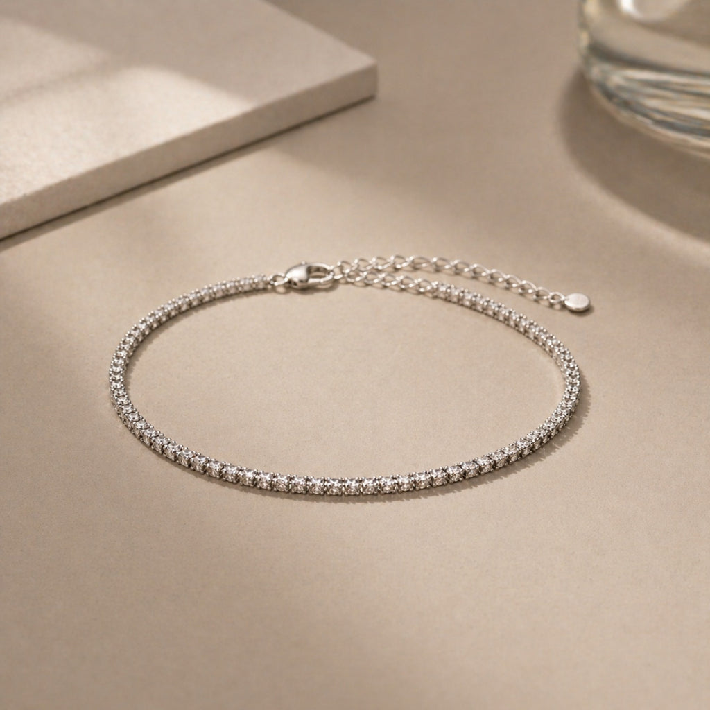 Sterling silver bracelet with cauliflower design by Luxe Treasures, featuring sparkling accents for elegant party wear.