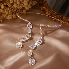 Load image into Gallery viewer, Bridal silver collar necklace jewelry set in gift box