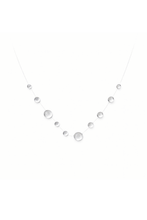 Load image into Gallery viewer, Handmade Dewdrop Necklace by Luxe Treasures featuring delicate glass dewdrop pendants on a silver chain.