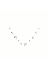 Handmade Dewdrop Necklace by Luxe Treasures featuring delicate glass dewdrop pendants on a silver chain.