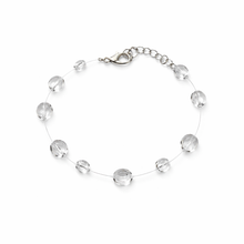 Load image into Gallery viewer, Luxe Treasures Dewdrop bracelet with clear resin, handmade minimal jewelry featuring delicate, transparent design.